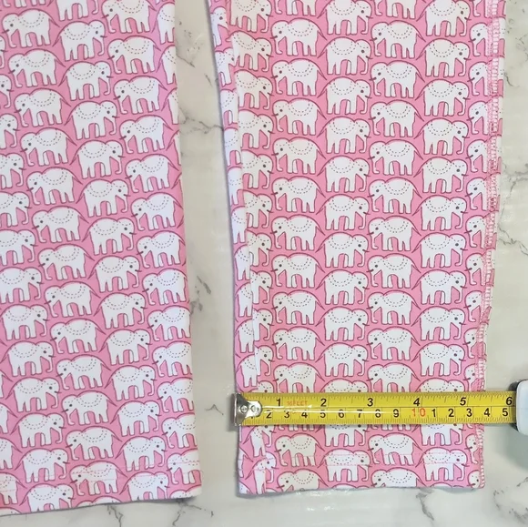 Roller Rabbit Pink Elephant Print Pajama PJ Pants, Size XS - Picture 5 of 6